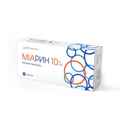 Міарин табл в/об 10 мг №30 (30х1) бліст. карт. пачці